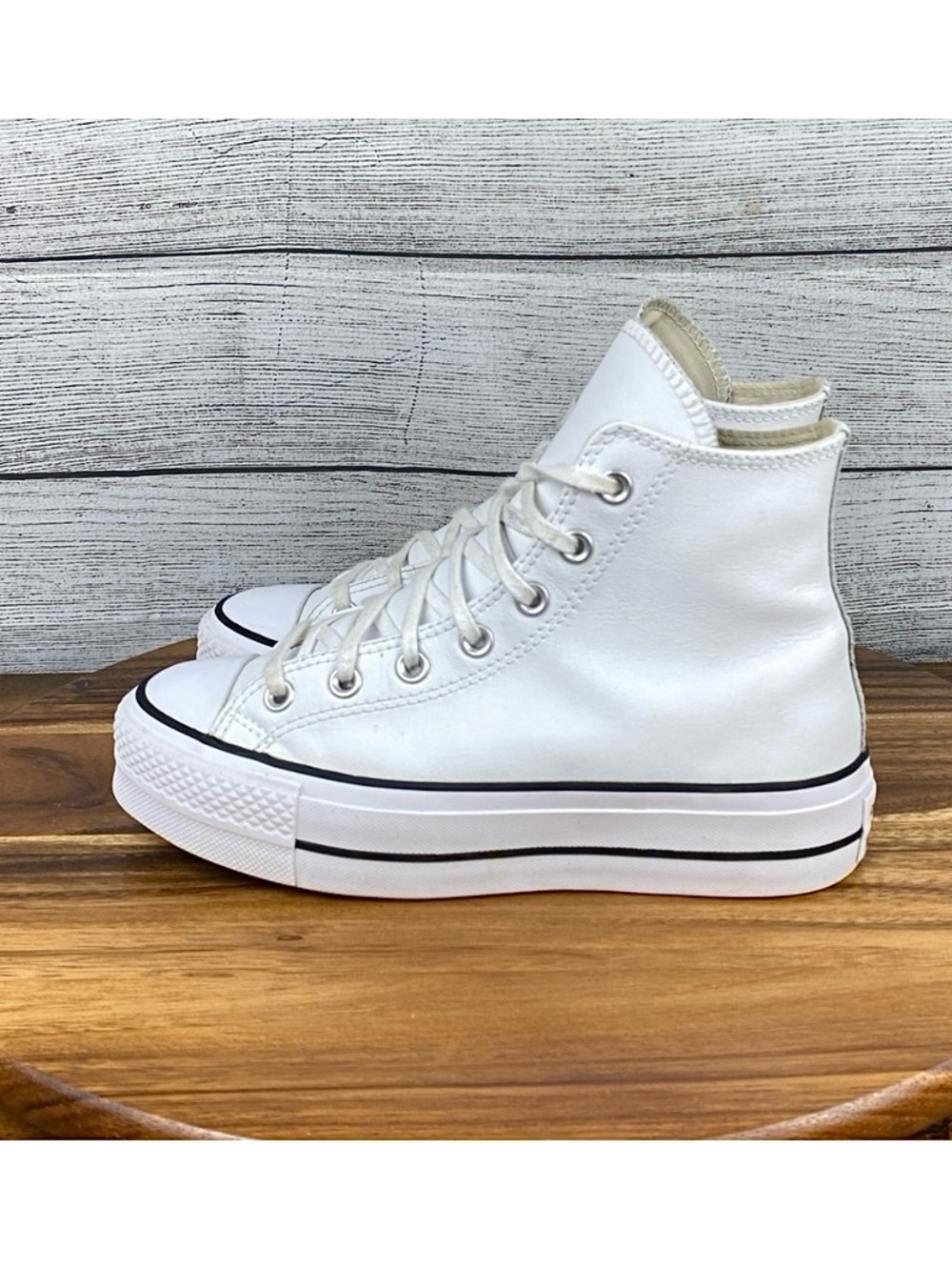 Converse White High-Top Platform Sneakers
